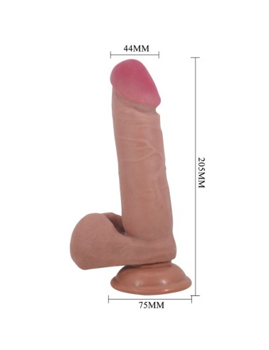 PRETTY LOVE - SLIDING SKIN SERIES DILDO REALÍSTICO CON VENTOSA PIEL DESLIZANTE MULATO 20.5 CM