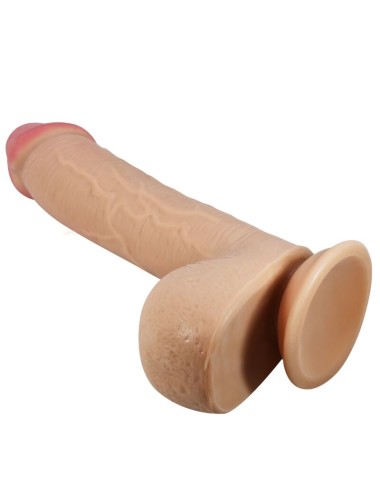 PRETTY LOVE - SLIDING SKIN SERIES DILDO REALÍSTICO CON VENTOSA PIEL DESLIZANTE NATURAL 23.4 CM