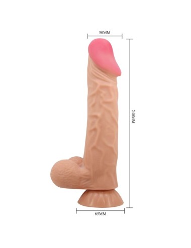 PRETTY LOVE - SLIDING SKIN SERIES DILDO REALÍSTICO CON VENTOSA PIEL DESLIZANTE NATURAL 24 CM