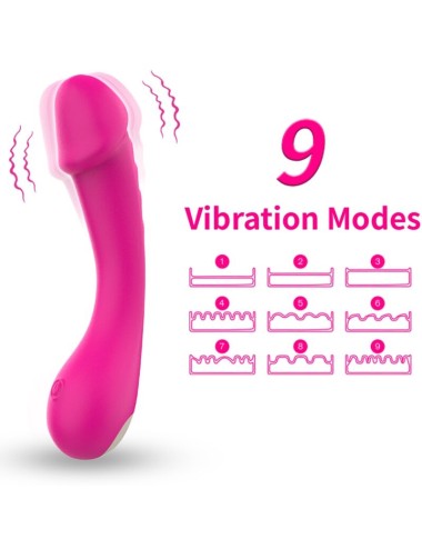ARMONY - DILDO VIBRADOR PUNTO G SILICONA FUCSIA