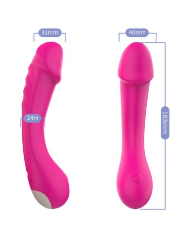 ARMONY - DILDO VIBRADOR PUNTO G SILICONA FUCSIA