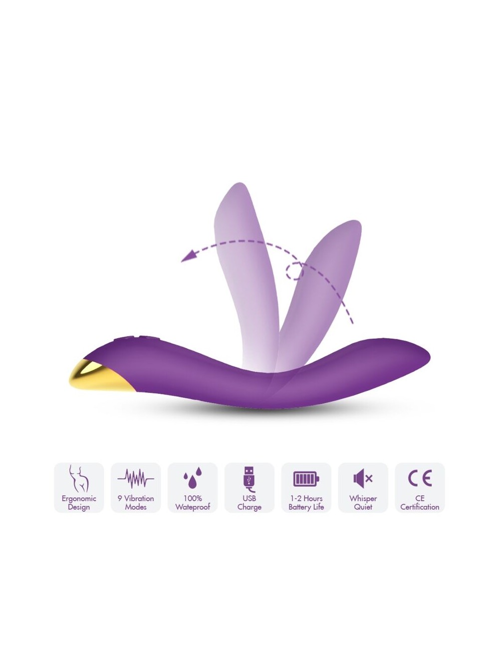 ARMONY - FLAMINGO VIBRADOR MULTIPOSICION VIOLETA
