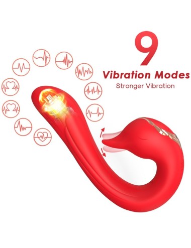 ARMONY - DELFIN VIBRADOR MULTIPOSICION & EFECTO CALOR ROJO