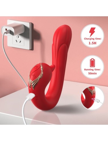 ARMONY - DELFIN VIBRADOR MULTIPOSICION & EFECTO CALOR ROJO