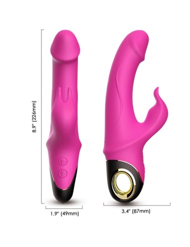ARMONY - METEROR DILDO VIBRADOR RABBIT ROTADOR FUCSIA