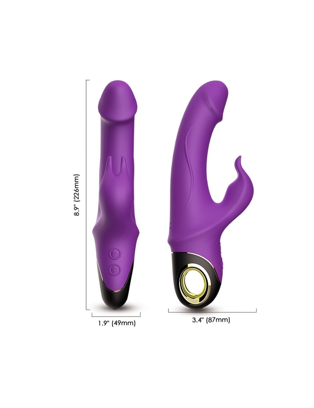 ARMONY - METEROR DILDO VIBRADOR RABBIT ROTADOR VIOLETA