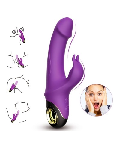 ARMONY - METEROR DILDO VIBRADOR RABBIT ROTADOR VIOLETA