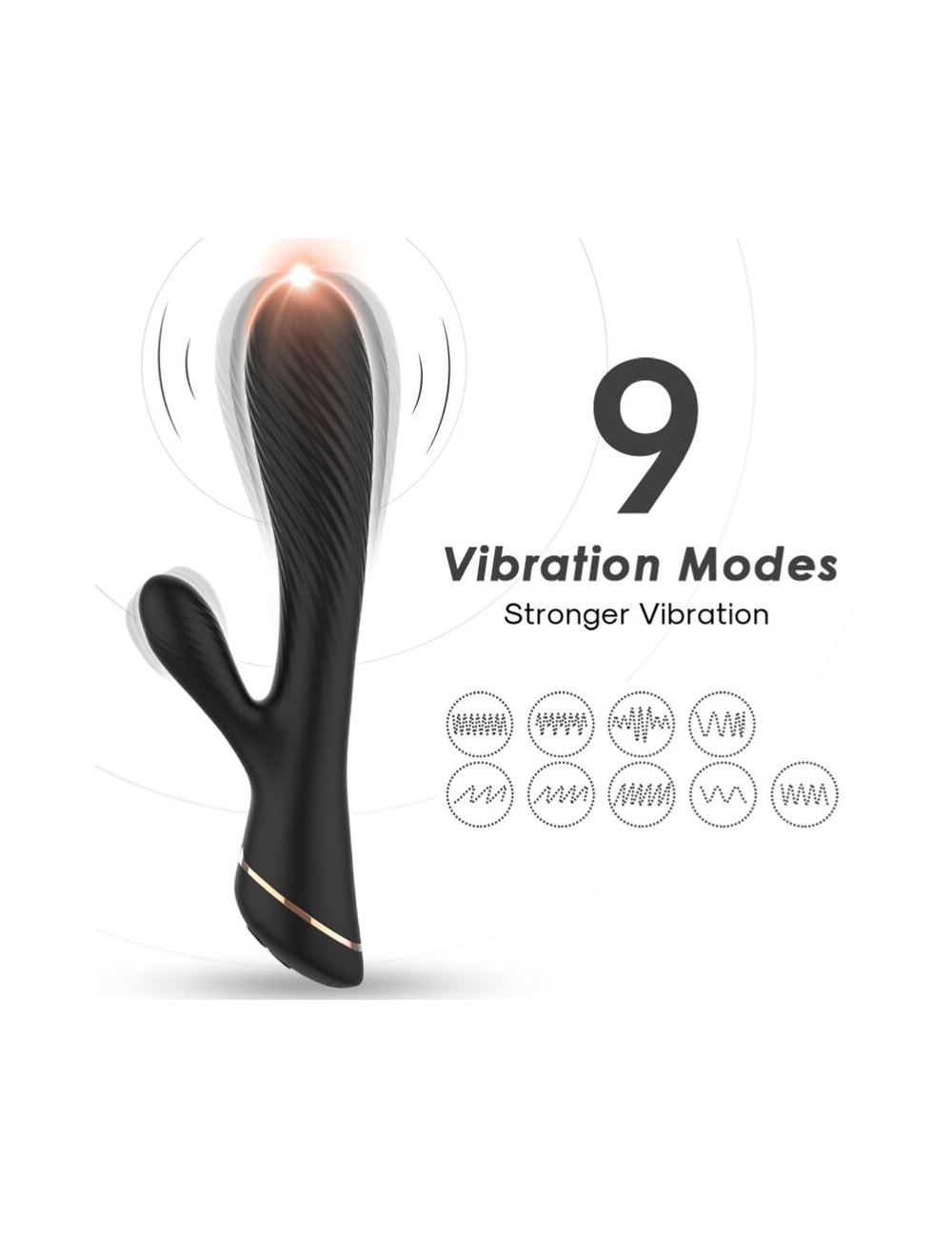 ARMONY - VIBRADOR RABBIT SILICONA NEGRO