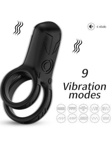 ARMONY - DOBLE ANILLO VIBRADOR NEGRO