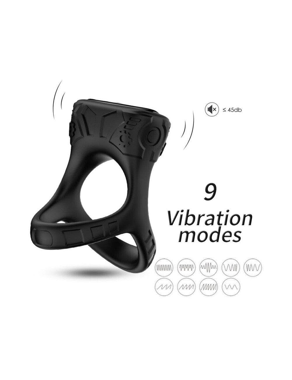 ARMONY - ANILLO VIBRADOR & MULTIPOSICIÓN NEGRO