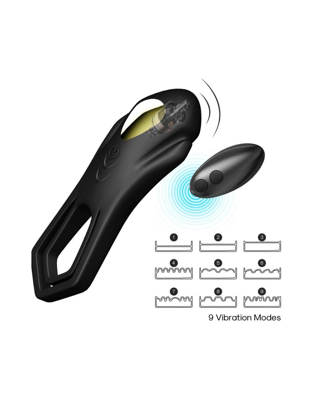 ARMONY - ROADSTER ANILLO VIBRADOR DOBLE CONTROL REMOTO NEGRO