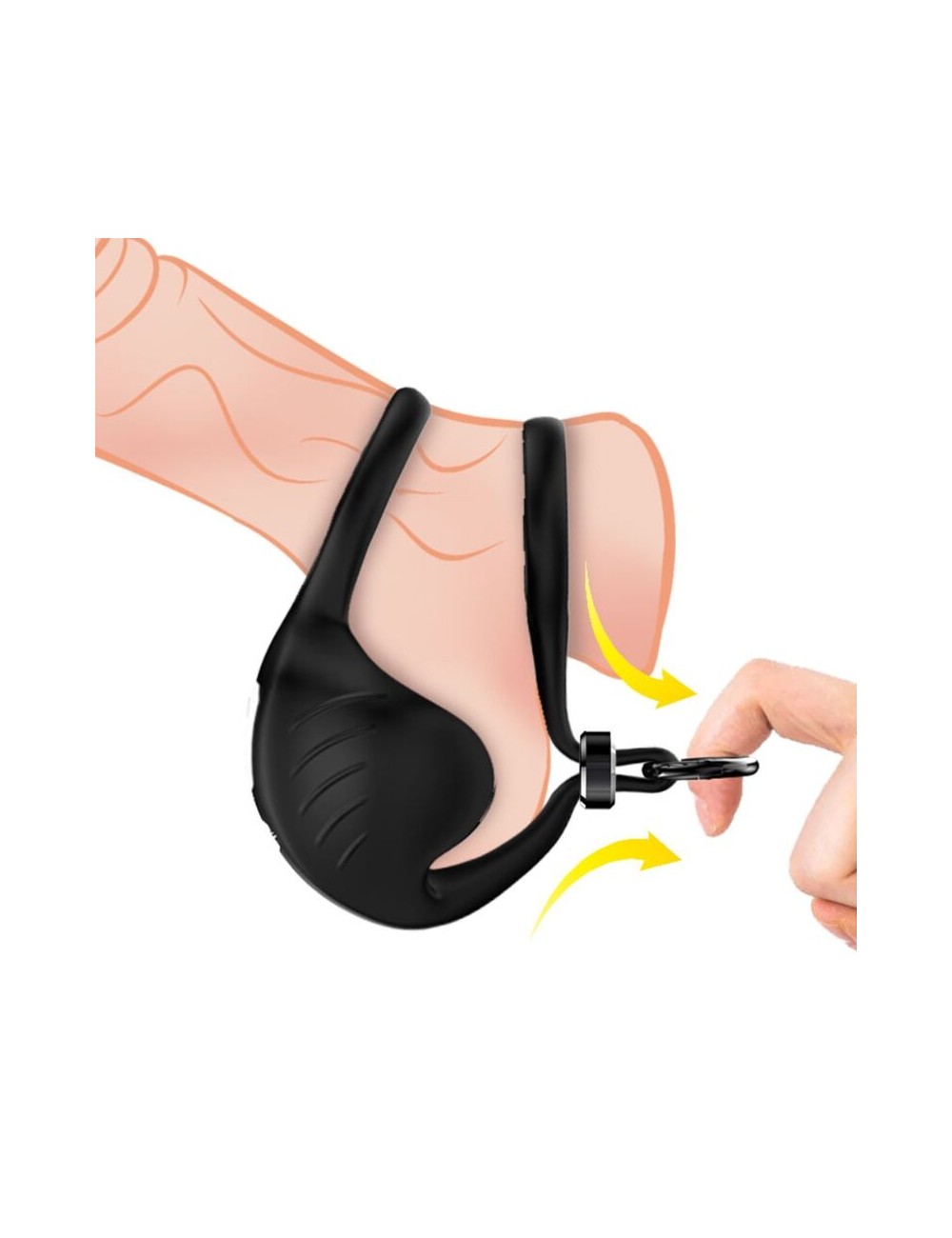 ARMONY - MANTA ANILLO VIBRADOR TESTICULOS NEGRO