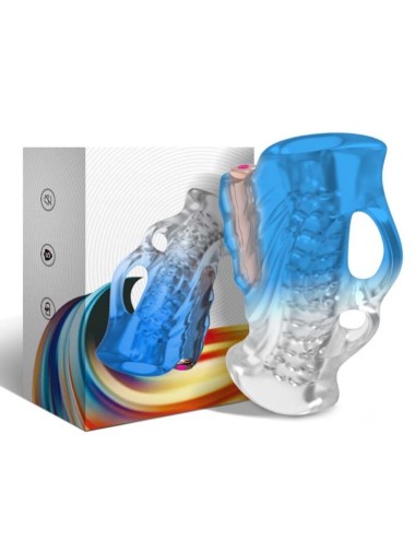ARMONY - MASTURBATOR DEDAL & VIBRADOR AZUL DEGRADADO