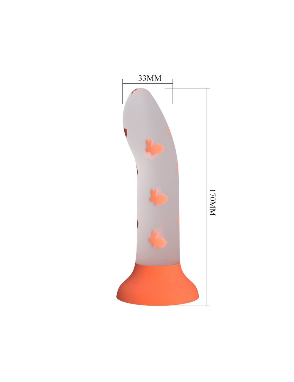PRETTY LOVE - MAGICAL NIGHTFALL DILDO SIN VIBRACIÓN LUMINOSO NARANJA