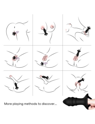 ARMONY - KYLIN DEDAL VIBRADOR & PLUG ANAL CONTROL REMOTO NEGRO
