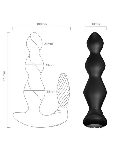 ARMONY - MANFUN VIBRADOR & ESTIMULADOR PLUG ANAL CONTROL REMOTO NEGRO