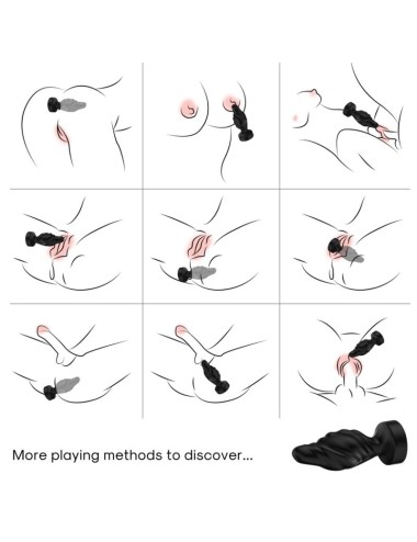 ARMONY - VIBRADOR & PLUG ANAL CONTROL REMOTO NEGRO