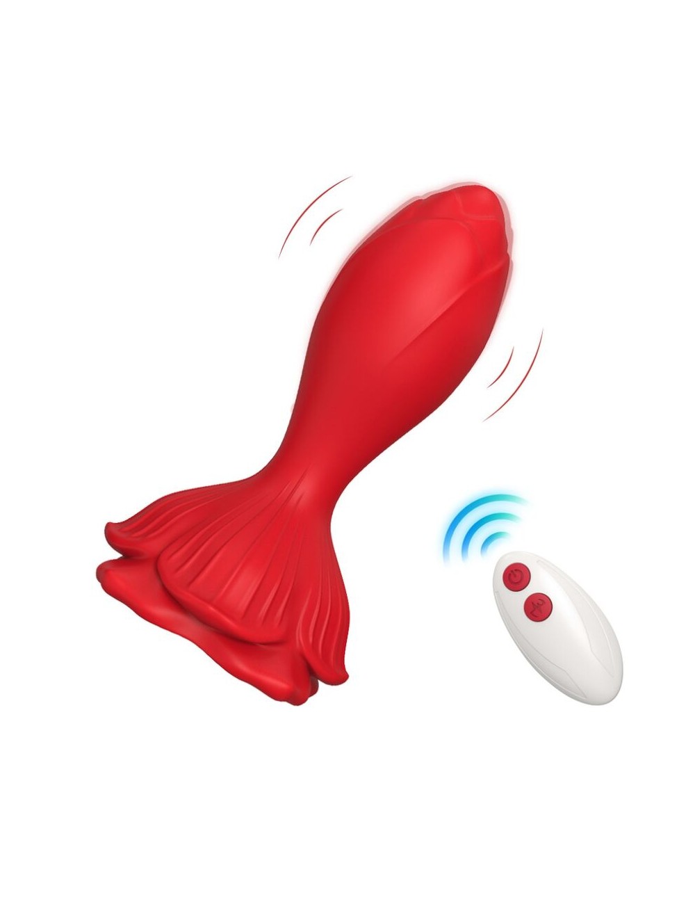 ARMONY - ROSA VIBRADOR & PLUG ANAL PEQUEÑO CONTROL REMOTO ROJO