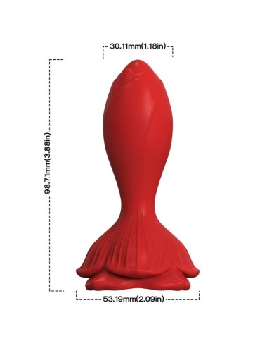 ARMONY - ROSA VIBRADOR & PLUG ANAL PEQUEÑO CONTROL REMOTO ROJO