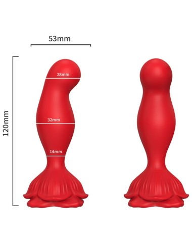 ARMONY - ROSA VIBRADOR & PLUG ANAL CONTROL REMOTO ROJO