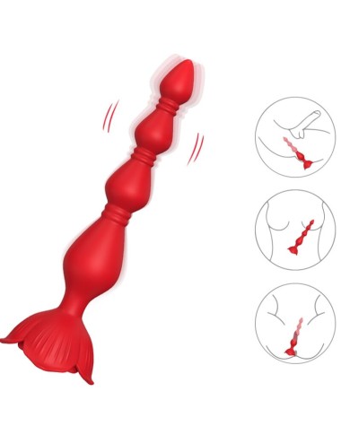 ARMONY - ROSA VIBRADOR PAGODA & PLUG ANAL ROJO