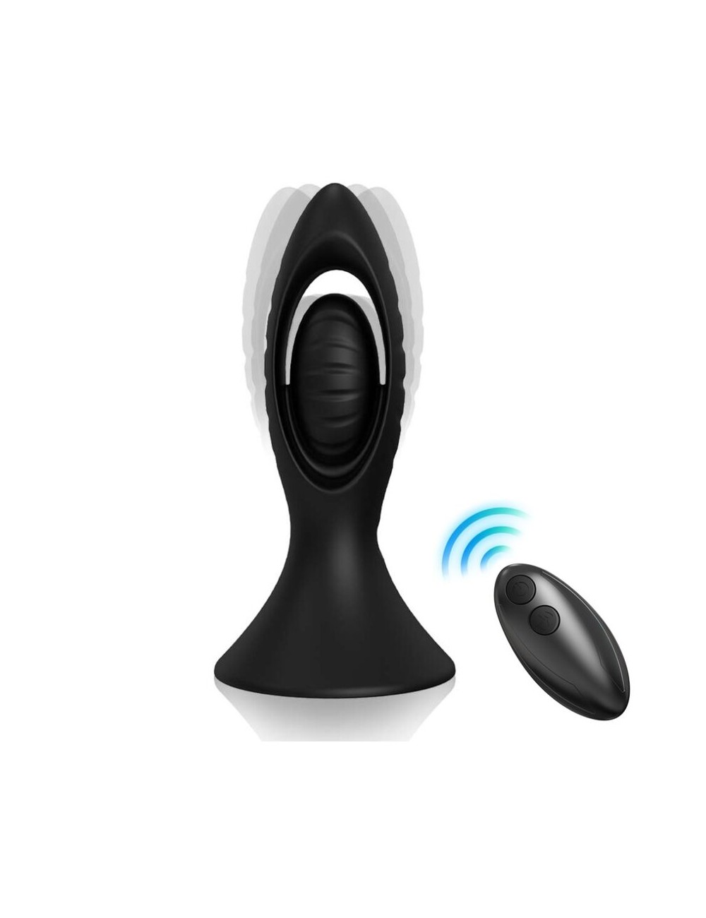 ARMONY - VIBRADOR & PLUG ANAL SILICONA NEGRO