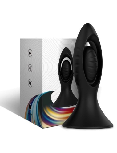 ARMONY - VIBRADOR & PLUG ANAL SILICONA NEGRO