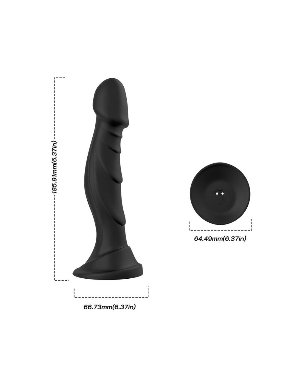 ARMONY - DILDO VIBRADOR & PLUG ANAL CONTROL REMOTO NEGRO