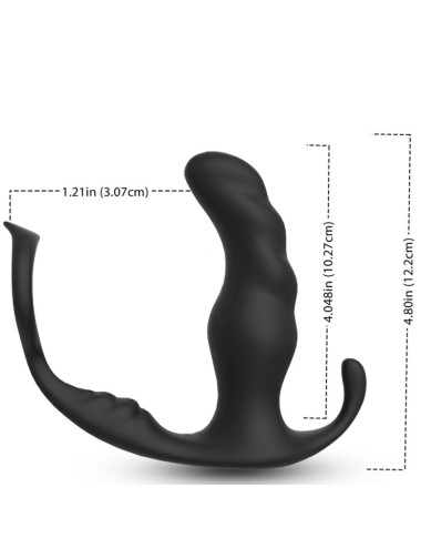 ARMONY - KNIGHT VIBRADOR ANAL PROSTATA & ANILLO CONTROL REMOTO NEGRO