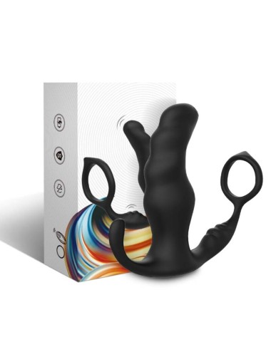 ARMONY - KNIGHT VIBRADOR ANAL PROSTATA & ANILLO CONTROL REMOTO NEGRO