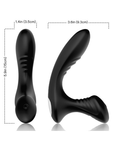 ARMONY - STORM VIBRADOR ANAL PROSTATA & PLUG CONTROL REMOTO NEGRO