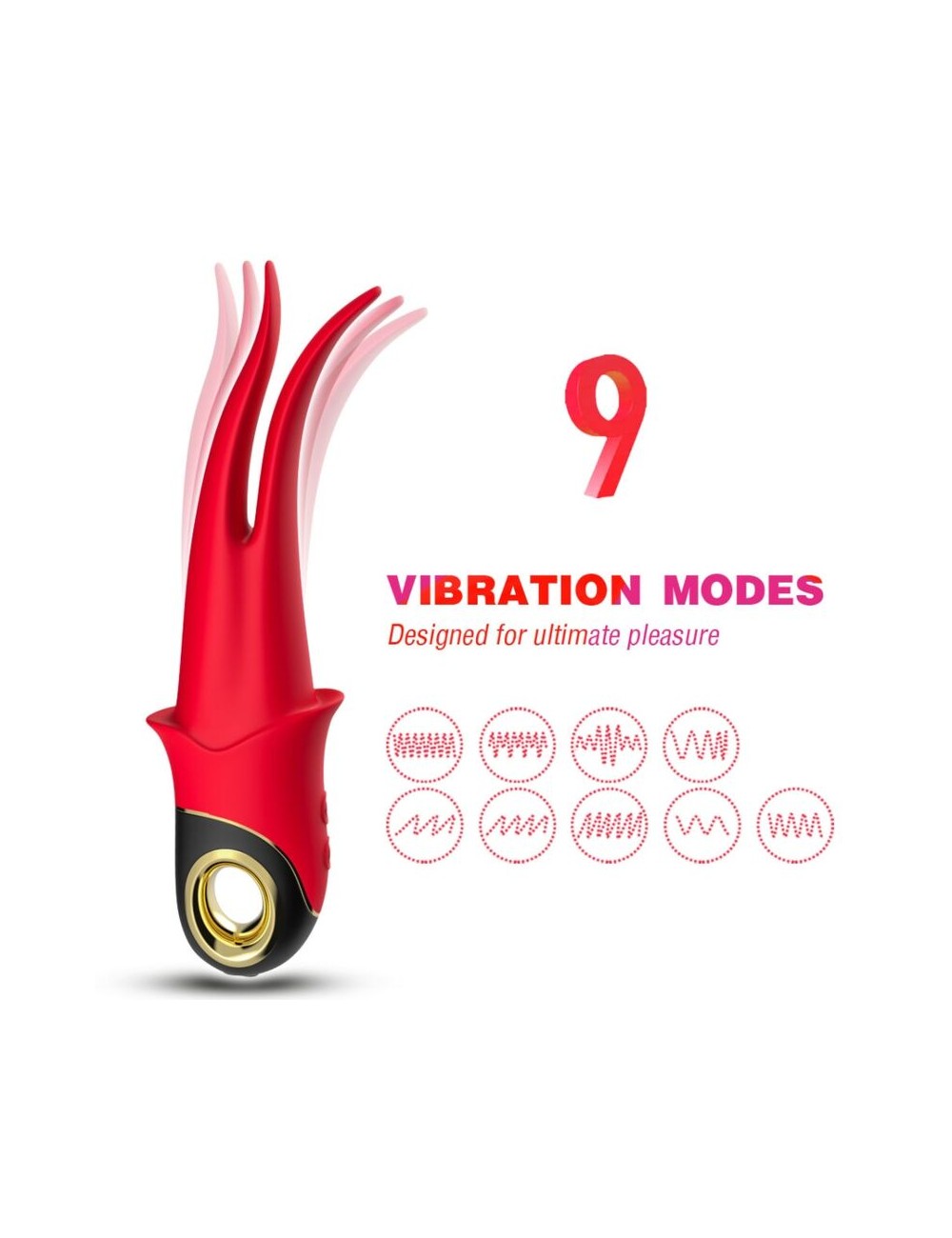 ARMONY - SHADOW VIBRADOR PINZA ROJO