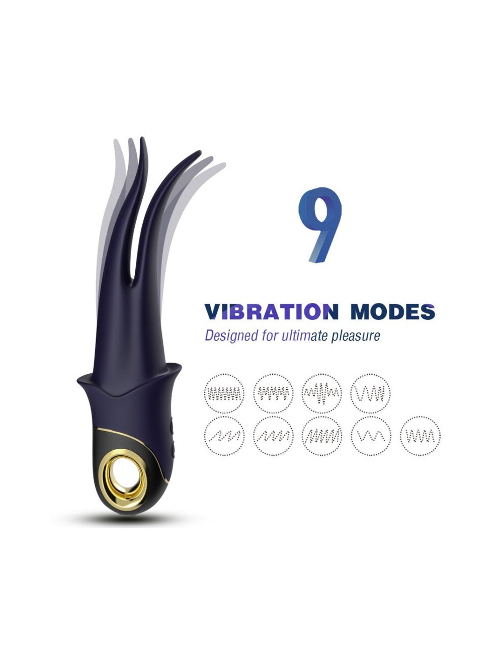ARMONY - SHADOW VIBRADOR PINZA AZUL OSCURO
