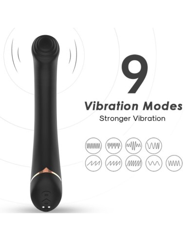 ARMONY - VIBRADOR CABEZA PLANA SILICONA NEGRO