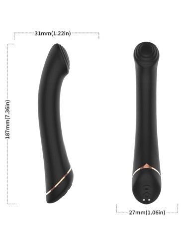 ARMONY - VIBRADOR CABEZA PLANA SILICONA NEGRO