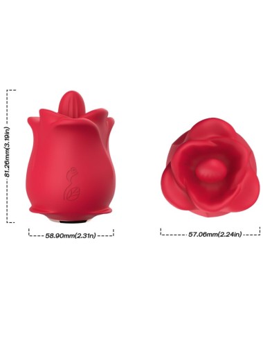 ARMONY - ROSA VIBRADOR ESTIMULADOR CON LENGUA CLITORIS 10 MODOS ROJO