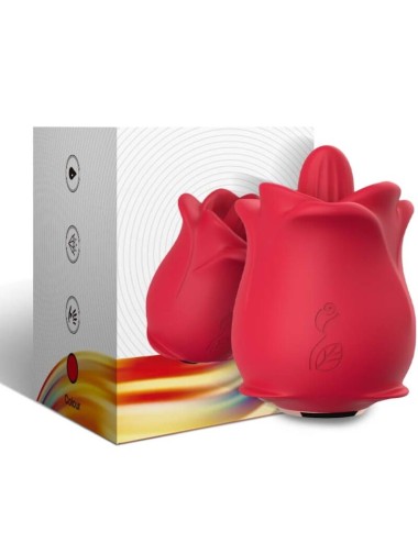 ARMONY - ROSA VIBRADOR ESTIMULADOR CON LENGUA CLITORIS 10 MODOS ROJO