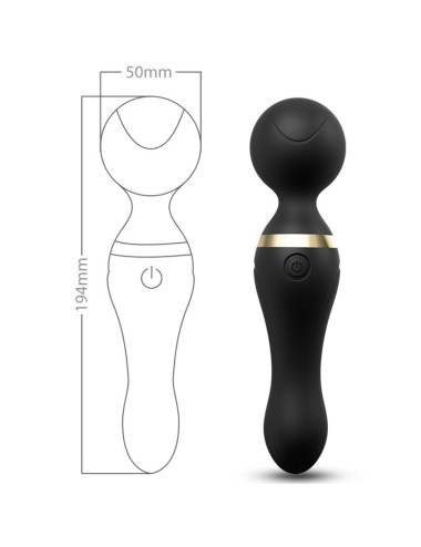 ARMONY - FREEZA MASAJEADOR & VIBRADOR CABEZA FLEXIBLE NEGRO