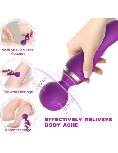 ARMONY - FREEZA MASAJEADOR & VIBRADOR CABEZA FLEXIBLE VIOLETA