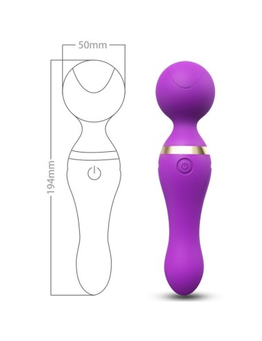 ARMONY - FREEZA MASAJEADOR & VIBRADOR CABEZA FLEXIBLE VIOLETA