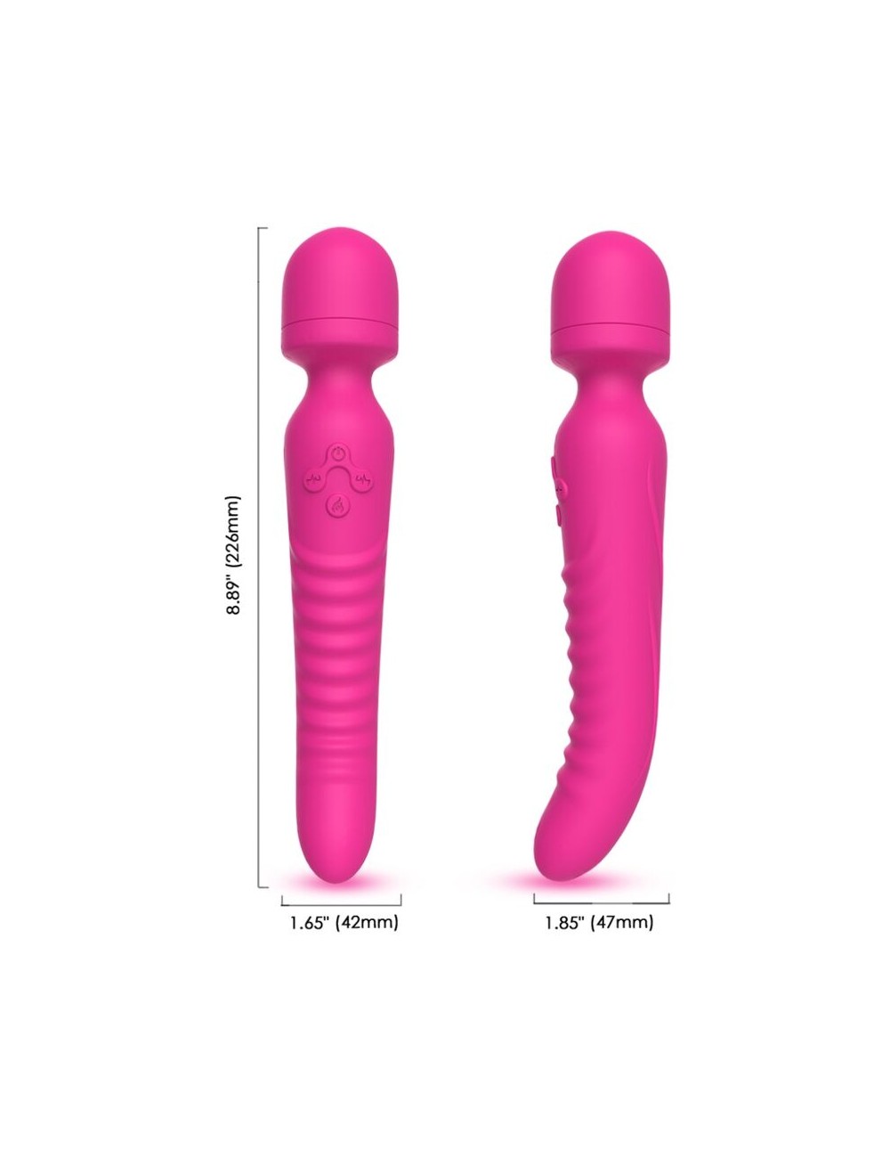 ARMONY - MISSION MASAJEADOR & VIBRADOR EFECTO CALOR FUCSIA