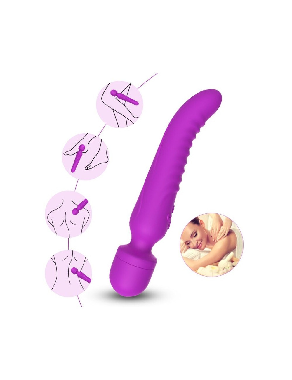 ARMONY - MISSION MASAJEADOR & VIBRADOR EFECTO CALOR VIOLETA