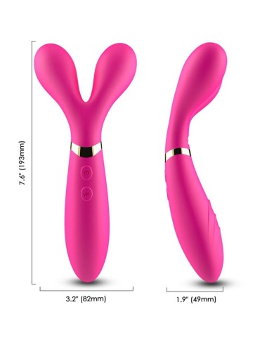 ARMONY - Y-WAND MASAJEADOR & VIBRADOR CABEZA DOBLE FUCSIA