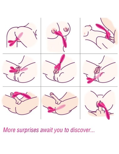 ARMONY - Y-WAND MASAJEADOR & VIBRADOR CABEZA DOBLE FUCSIA