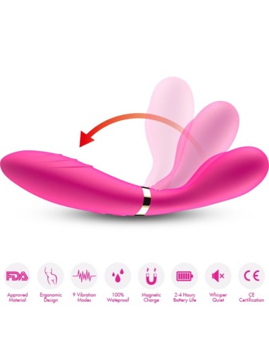ARMONY - Y-WAND MASAJEADOR & VIBRADOR CABEZA DOBLE FUCSIA