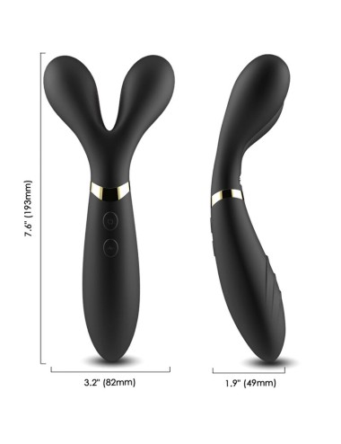 ARMONY - Y-WAND MASAJEADOR & VIBRADOR CABEZA DOBLE NEGRO
