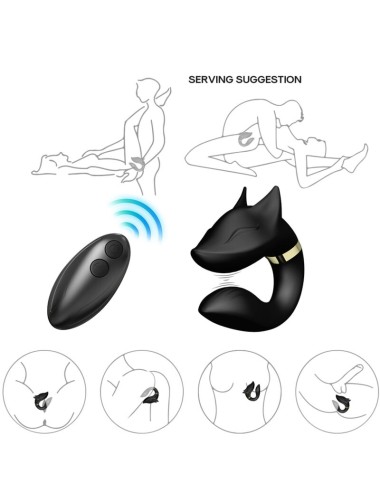 ARMONY - FOX VIBRADOR PAREJAS CONTROL REMOTO NEGRO