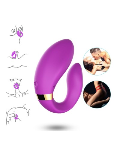 ARMONY - CRESCENT VIBRADOR PAREJA CONTROL REMOTO VIOLETA