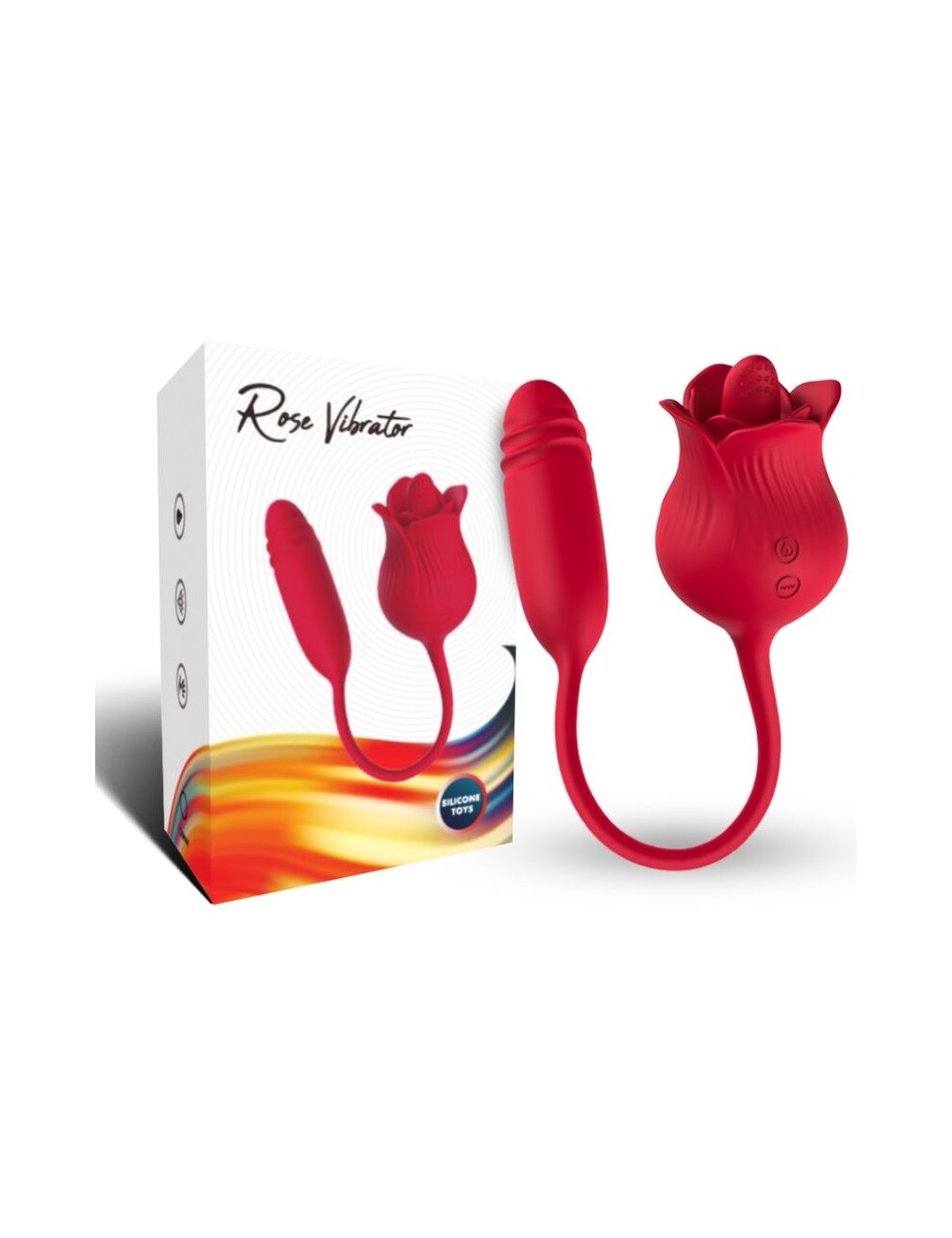 ARMONY - ROSELIP ESTIMULADOR CLITORIS CON LENGUA 10 MODOS & VIBRADOR ROJO