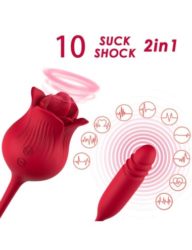 ARMONY - ROSELIP ESTIMULADOR CLITORIS CON LENGUA 10 MODOS & VIBRADOR ROJO